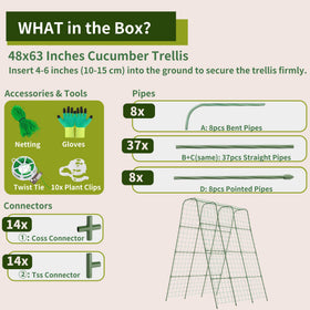 Miory raised-bed compatible trellis fits most beds for neat plant organization