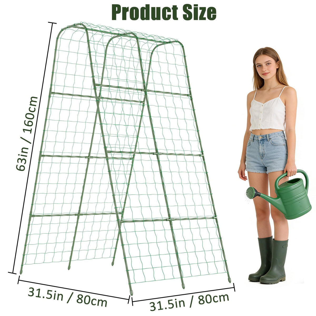 Miory trellis kit includes netting, clips, and twist ties for easy setup