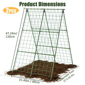 Miory two-pack A-frame trellises install quickly in raised beds