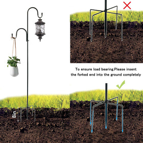 MIPON five-prong ground base provides strong stability for garden displays.