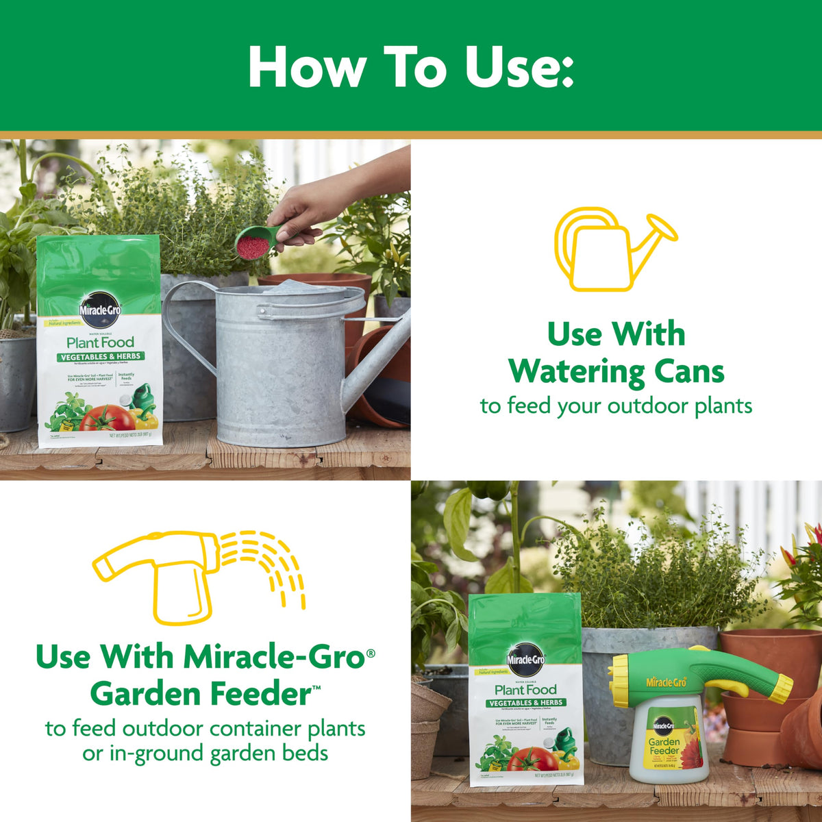 Miracle-Gro promotes even growth for vegetables in-ground or containers