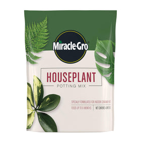 Miracle-Gro Houseplant Potting Mix bag front view for easy indoor gardening