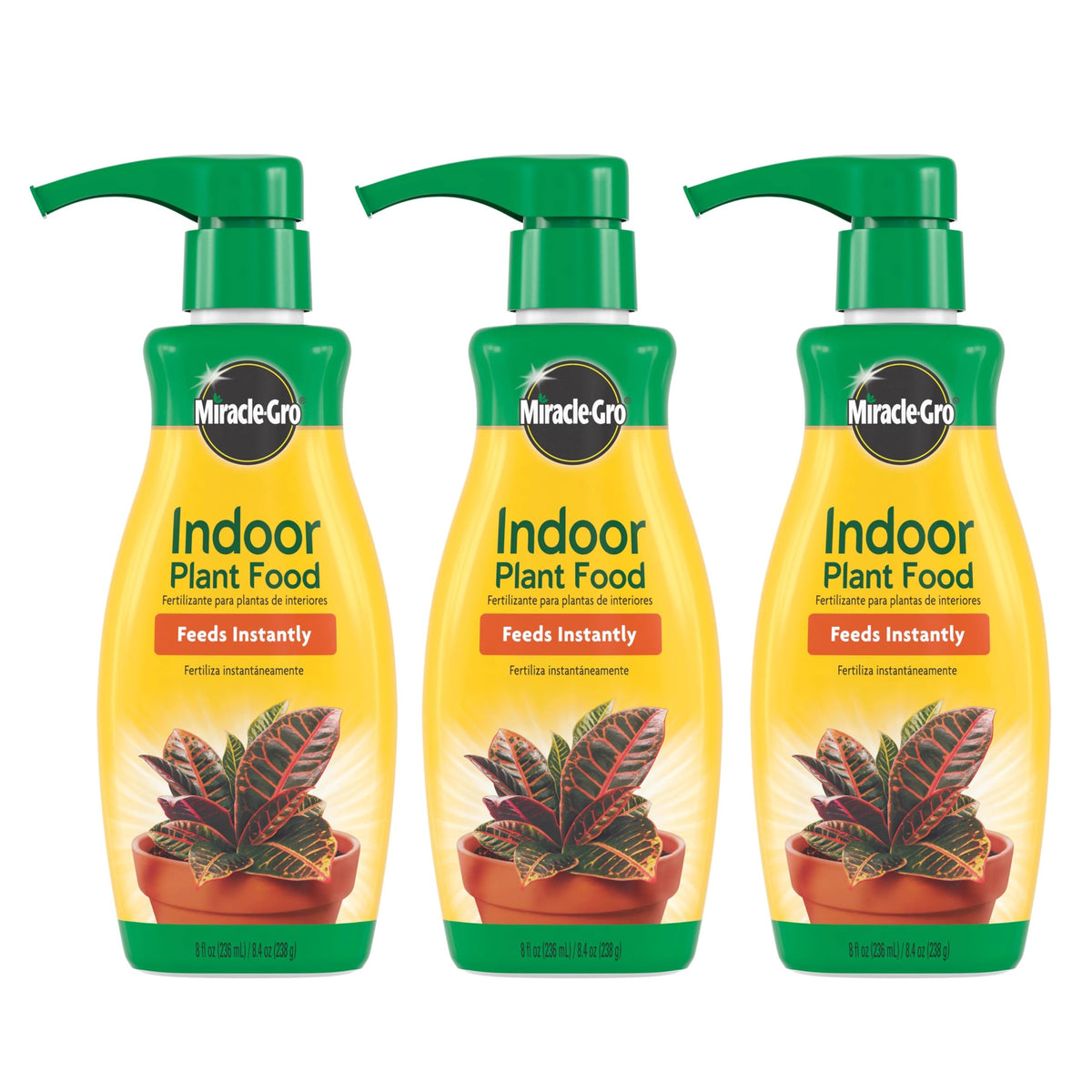 Miracle-Gro Indoor Plant Food bottle ready to nourish houseplants.