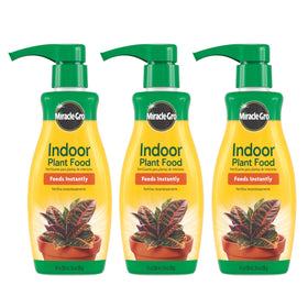 Miracle-Gro Indoor Plant Food bottle ready to nourish houseplants.