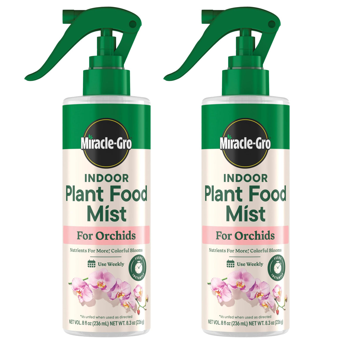 Miracle-Gro orchid mist bottle ready for quick feeding on leaves