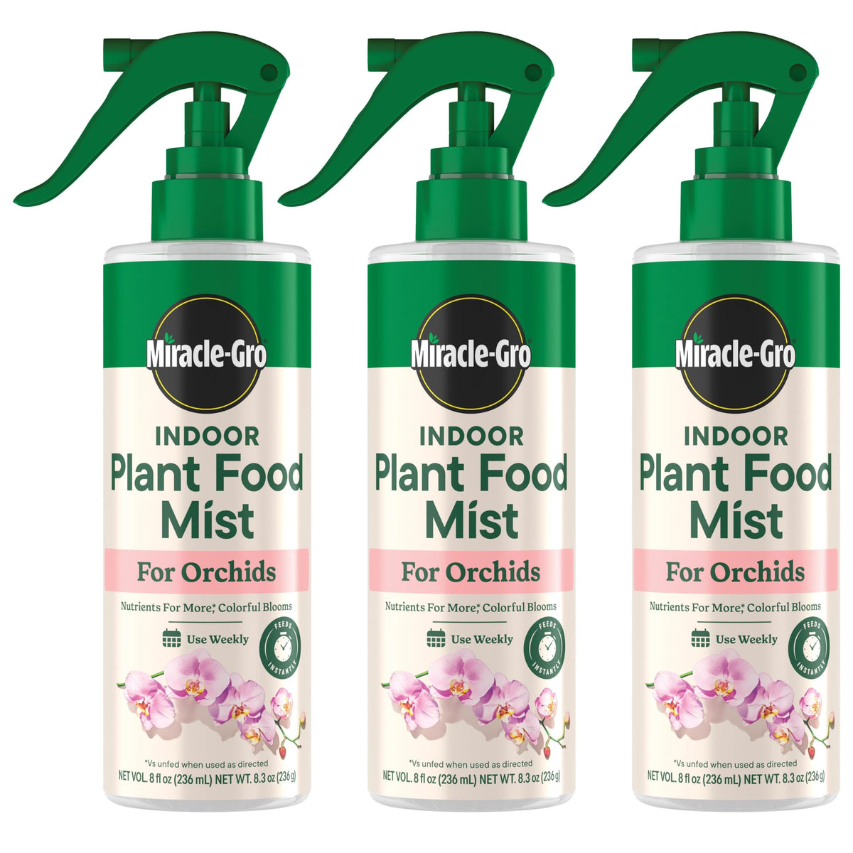 Miracle-Gro Orchid Mist bottle for quick nourishment and vibrant blooms