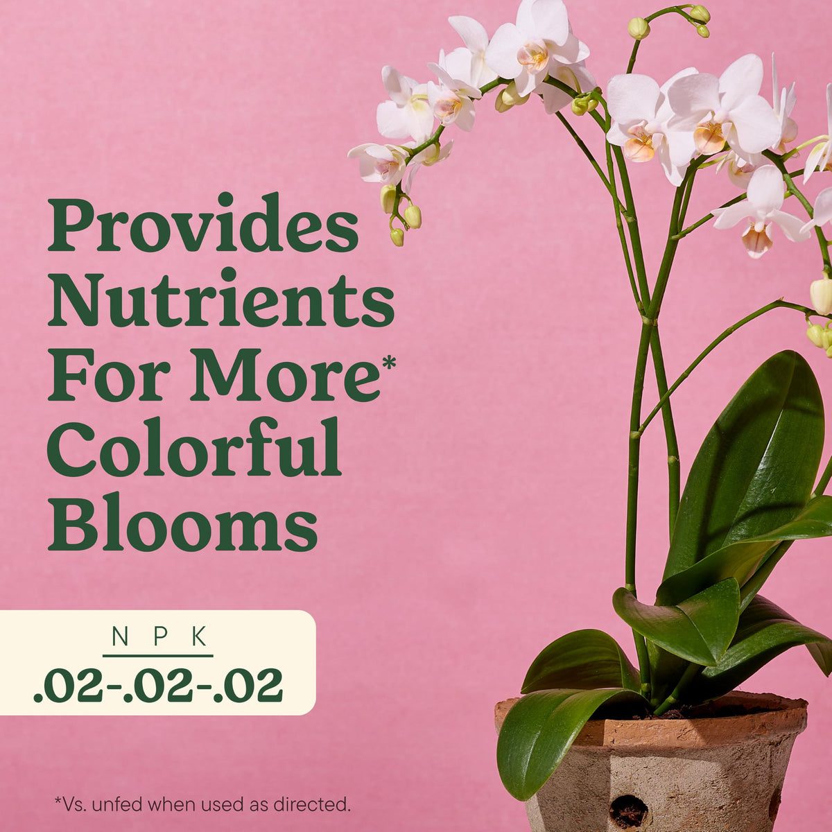 Top-soil mist from Miracle-Gro supports robust orchid blooms