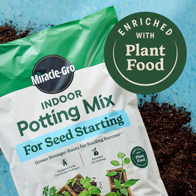 Miracle-Gro Indoor Potting Mix close-up texture highlighting lightweight formula