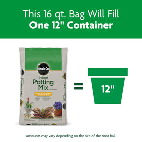 Miracle-Gro Indoor Potting Mix great for flowering and foliage houseplants