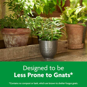 Miracle-Gro Indoor Potting Mix moisture-ready soil for easy rewetting.