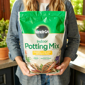 Miracle-Gro Indoor Potting Mix ideal for tropical foliage and flowering varieties.