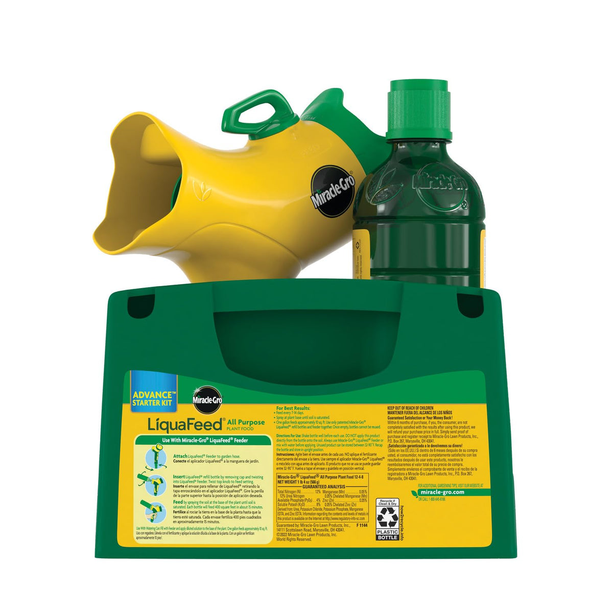LiquaFeed all-purpose plant food bottle ready for convenient garden feeding.