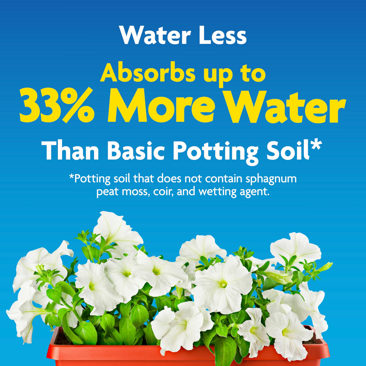 Filling a 12-inch pot with Miracle-Gro Moisture Control mix.