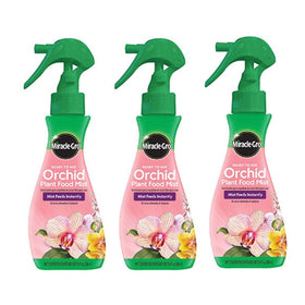 Miracle-Gro Orchid Food Mist bottle ready for weekly orchid feeding