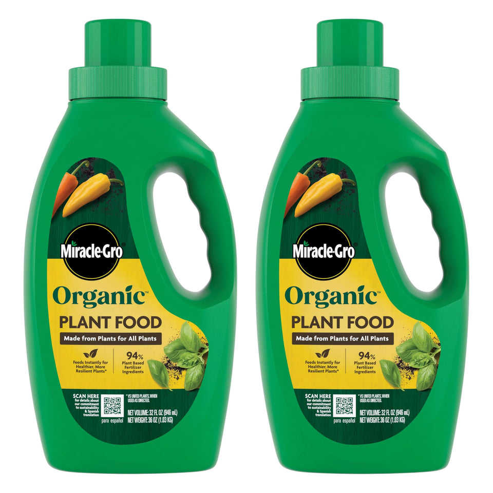Miracle-Gro Organic Plant Food bottle cap for precise dilution and feeding