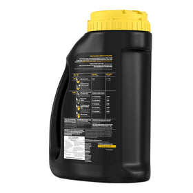 Miracle-Gro Performance Organics granules bottle close-up ready for simple feeding