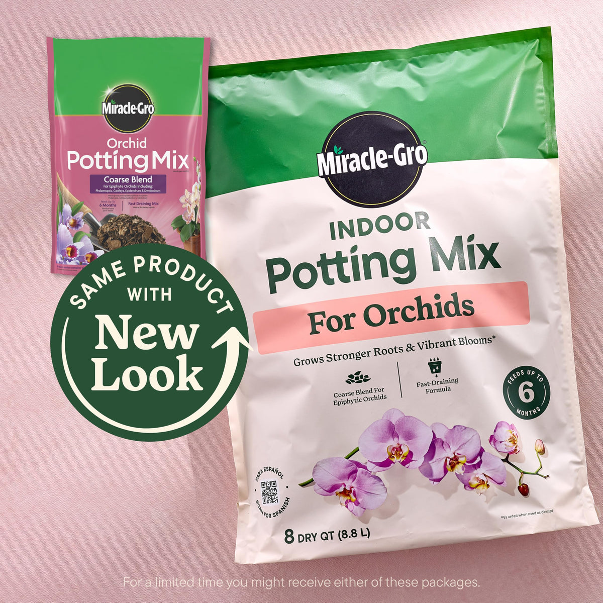 Mist spray application on orchid leaves and roots with Miracle-Gro plant food mist.
