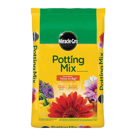 Miracle-Gro Potting Mix bag front view boosts container plant vitality and color