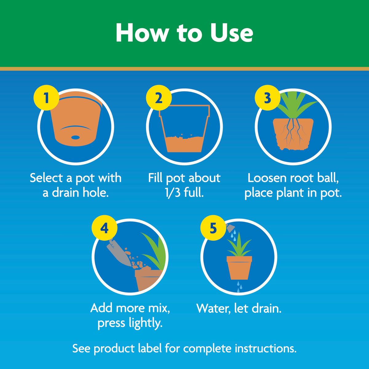 Miracle-Gro bag label with product details for gardeners.