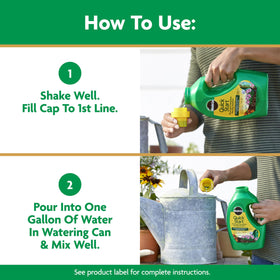 Miracle-Gro Quick Start for seedlings, flowers, and vegetables in a garden.