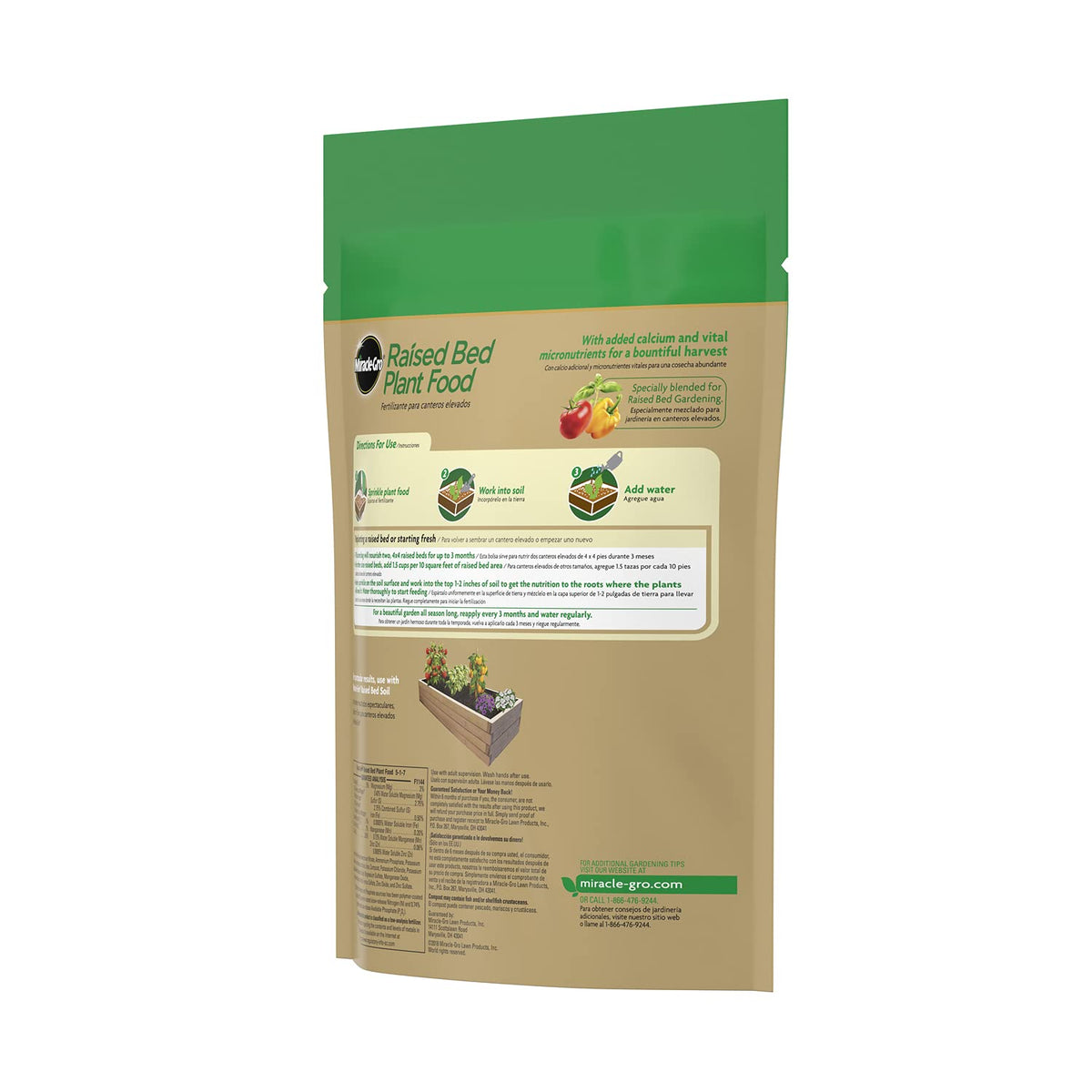 User-friendly bag designed for raised bed gardening.
