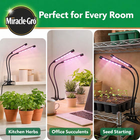 Miracle-Gro flowering mode helps plants produce blooms and herbs indoors.