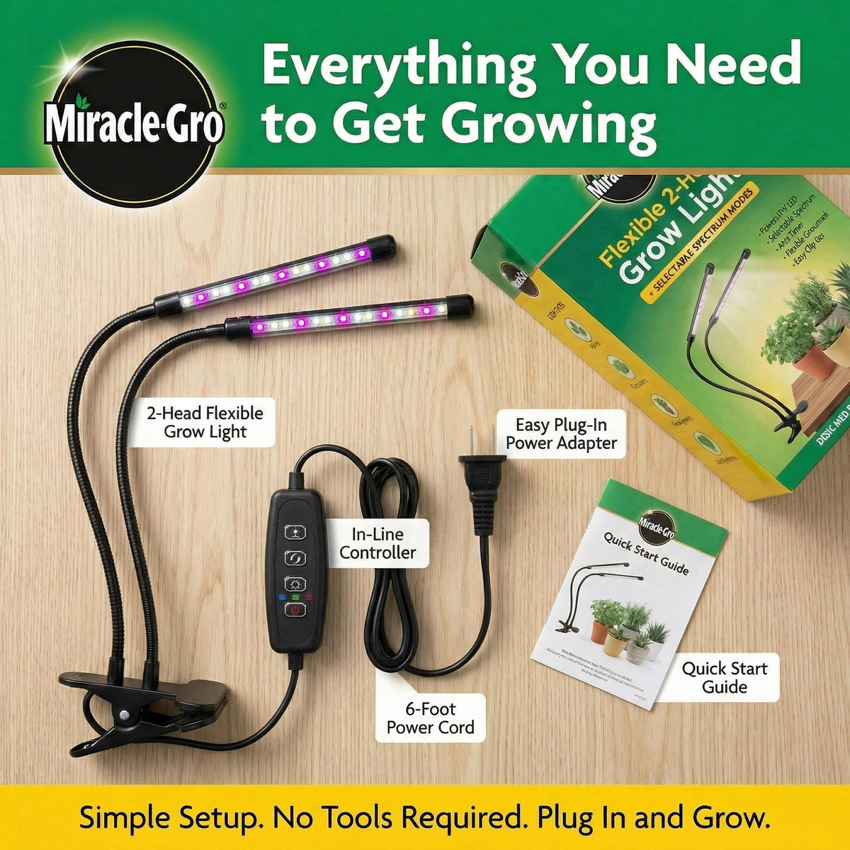 Miracle-Gro seedling mode tailors spectrum to promote strong root growth.