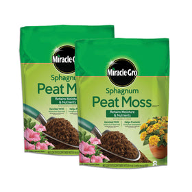 Miracle-Gro Sphagnum peat moss provides moisture retention for thriving container plants.