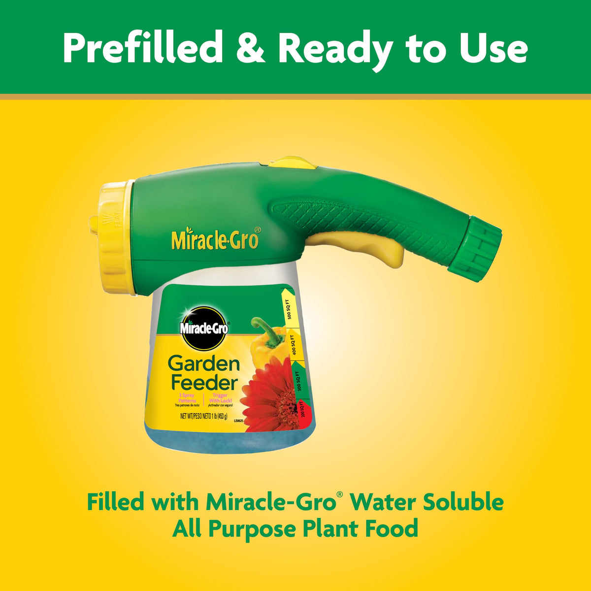Miracle-Gro water soluble plant food 1lb ready to feed flowers
