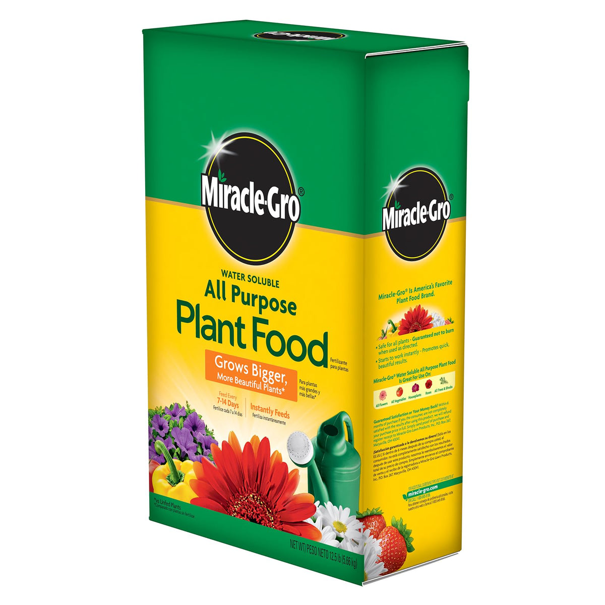 Included scoop helps precise indoor and outdoor feeding with Miracle-Gro.