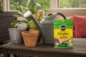 Miracle-Gro Watering Can Singles two-pack display highlights value