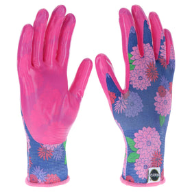 Miracle-Gro Womens nitrile gloves grip close-up for secure tool handling
