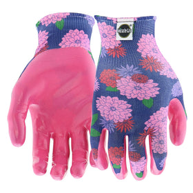 Miracle-Gro Womens nitrile gloves water-resistant palm for dry hands during wet work