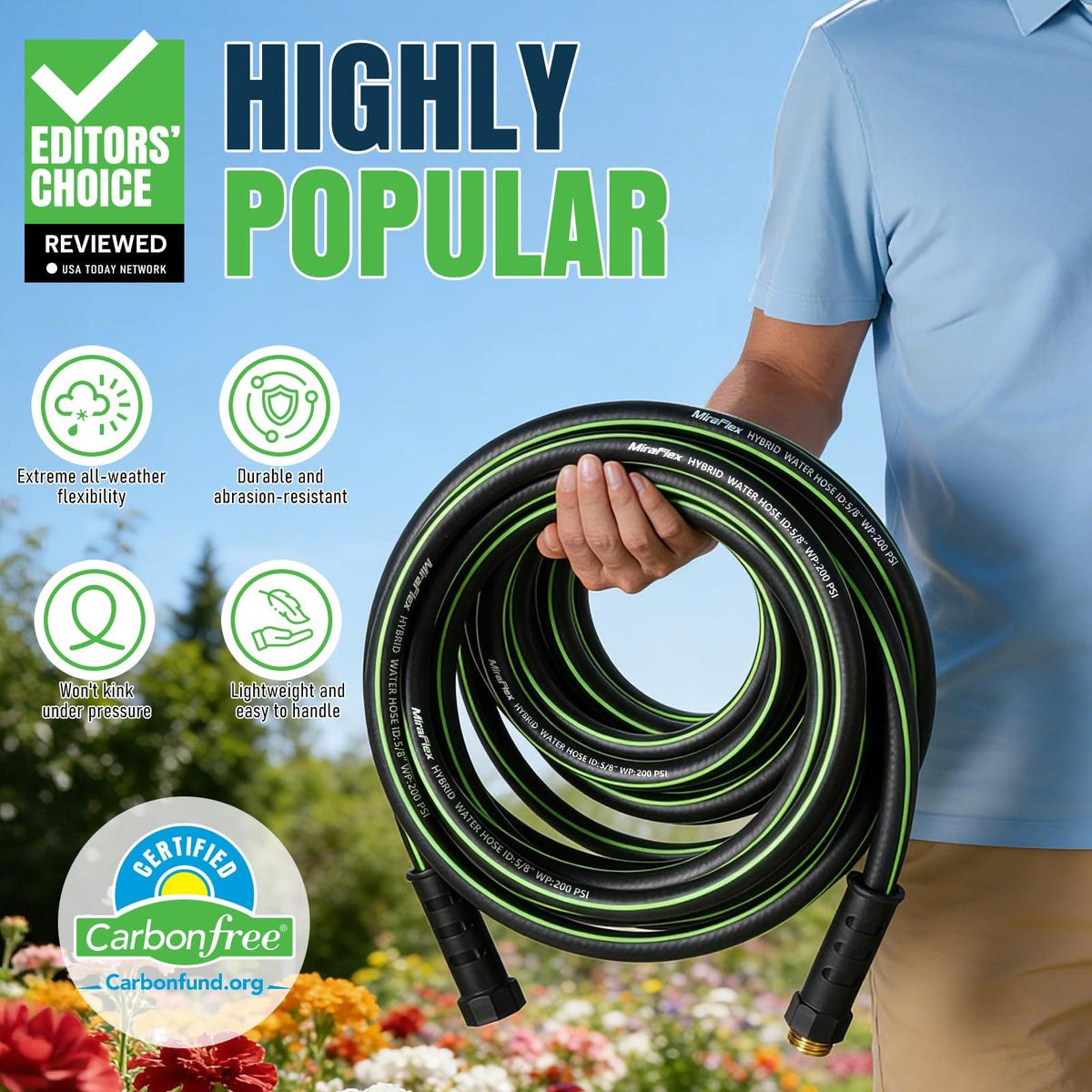 MiraFIex compact 25ft hose easy to store after use