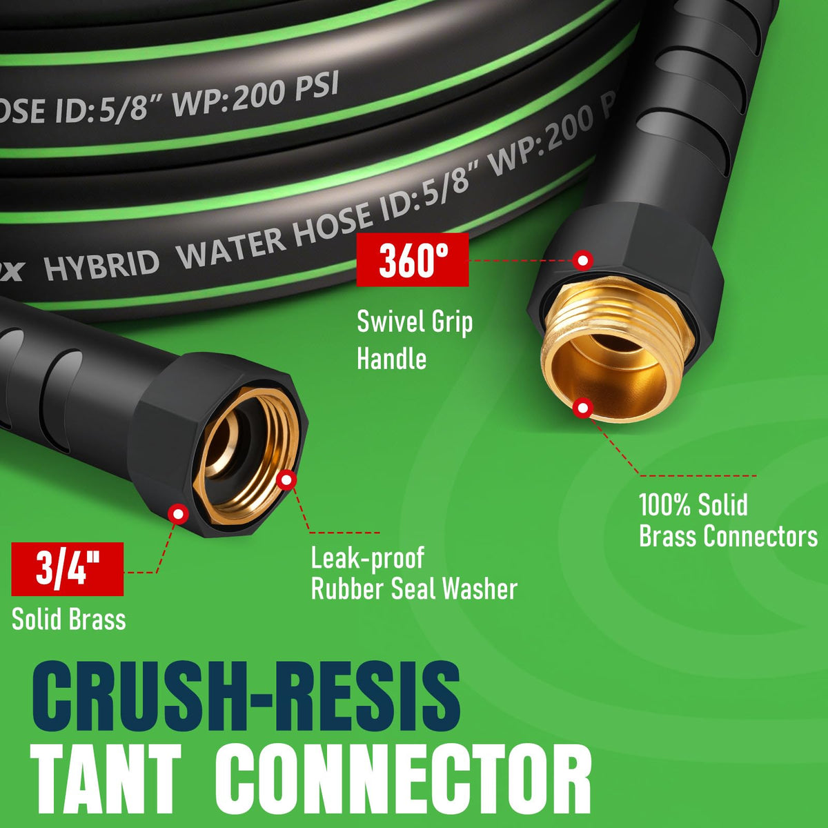 MiraFIex kink-resistant hose ensuring uninterrupted water flow during yard cleaning