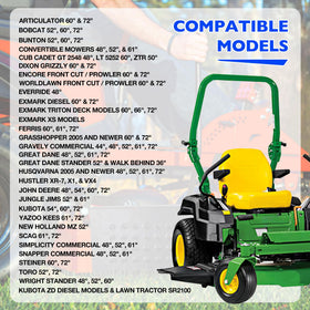 Misakomo Mower Chute Blocker protects flower beds and driveways from flying debris.