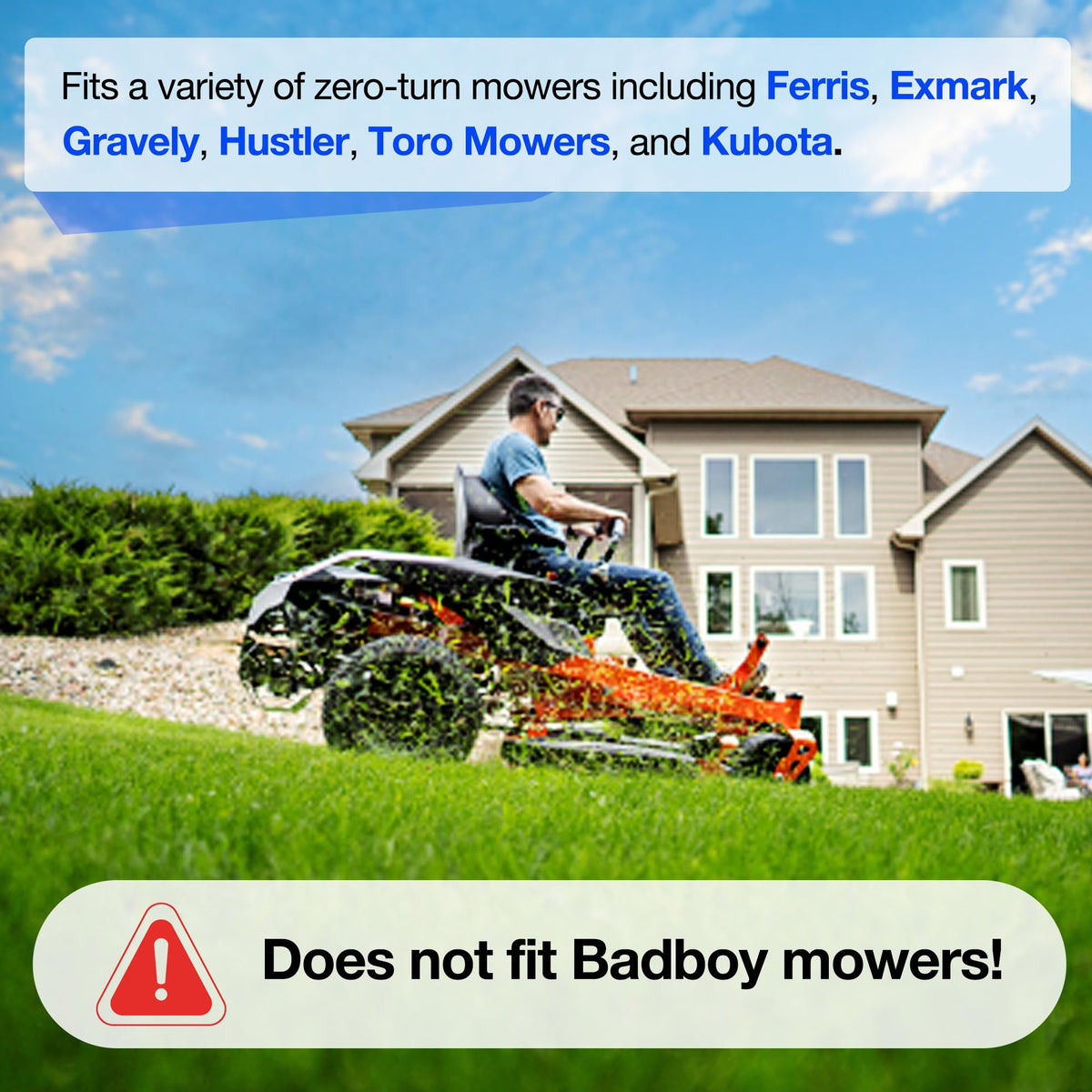 Misakomo Mower Chute Blocker includes a storage bag for convenient tools.
