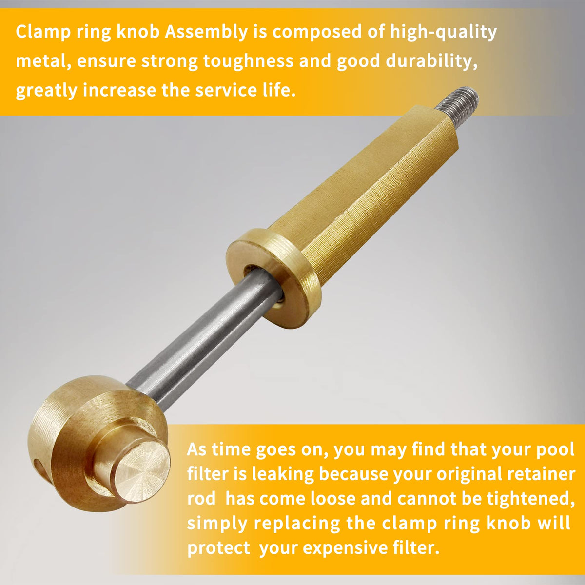 Misakomo threaded rod installation demonstrates easy DIY replacement for pool filters.