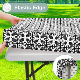 Misaya 72x30 rectangle tablecloth black for versatile outdoor dining.
