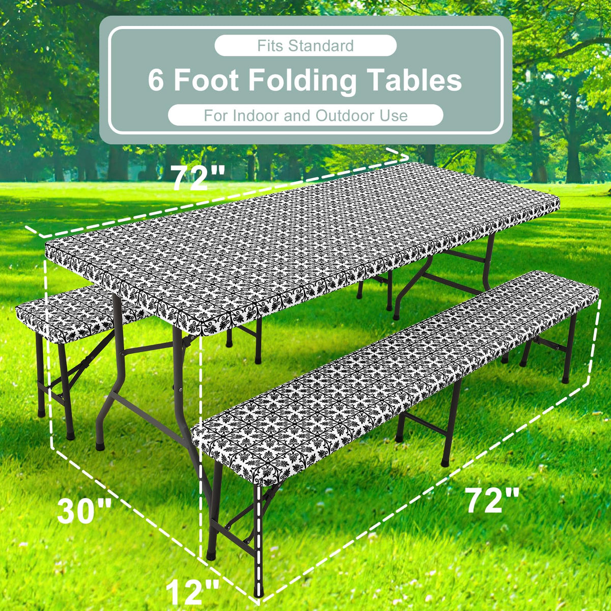 Misaya machine-washable tablecloth for quick after-use cleaning.