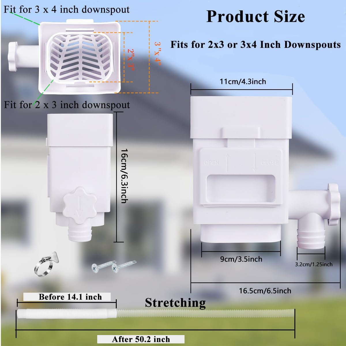 Includes a 5 ft retractable hose for convenient water transfer