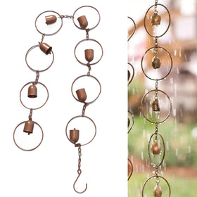 Miskall hanging rain chain metal gutter enhancing exterior drainage