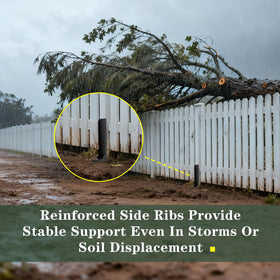 Misoull tilted-post repair suitable for garden or farm environments
