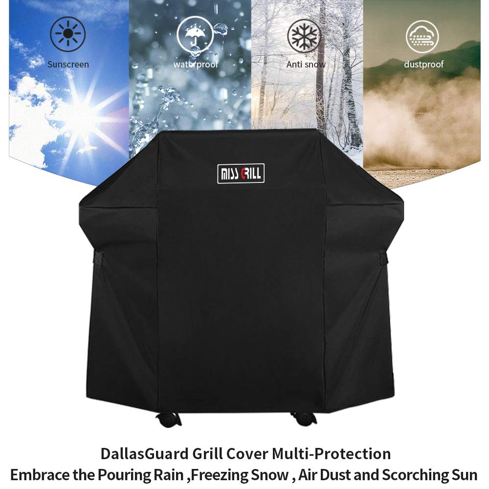 MissGrill Velcro secure closures hold the cover during windy days
