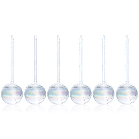 Mission Gallery clear plant watering globes set of 6 in glass for convenient auto irrigation.