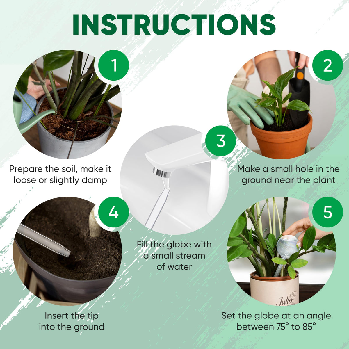 Mission Gallery outdoor and indoor use water bulbs keep plants hydrated with reduced maintenance.