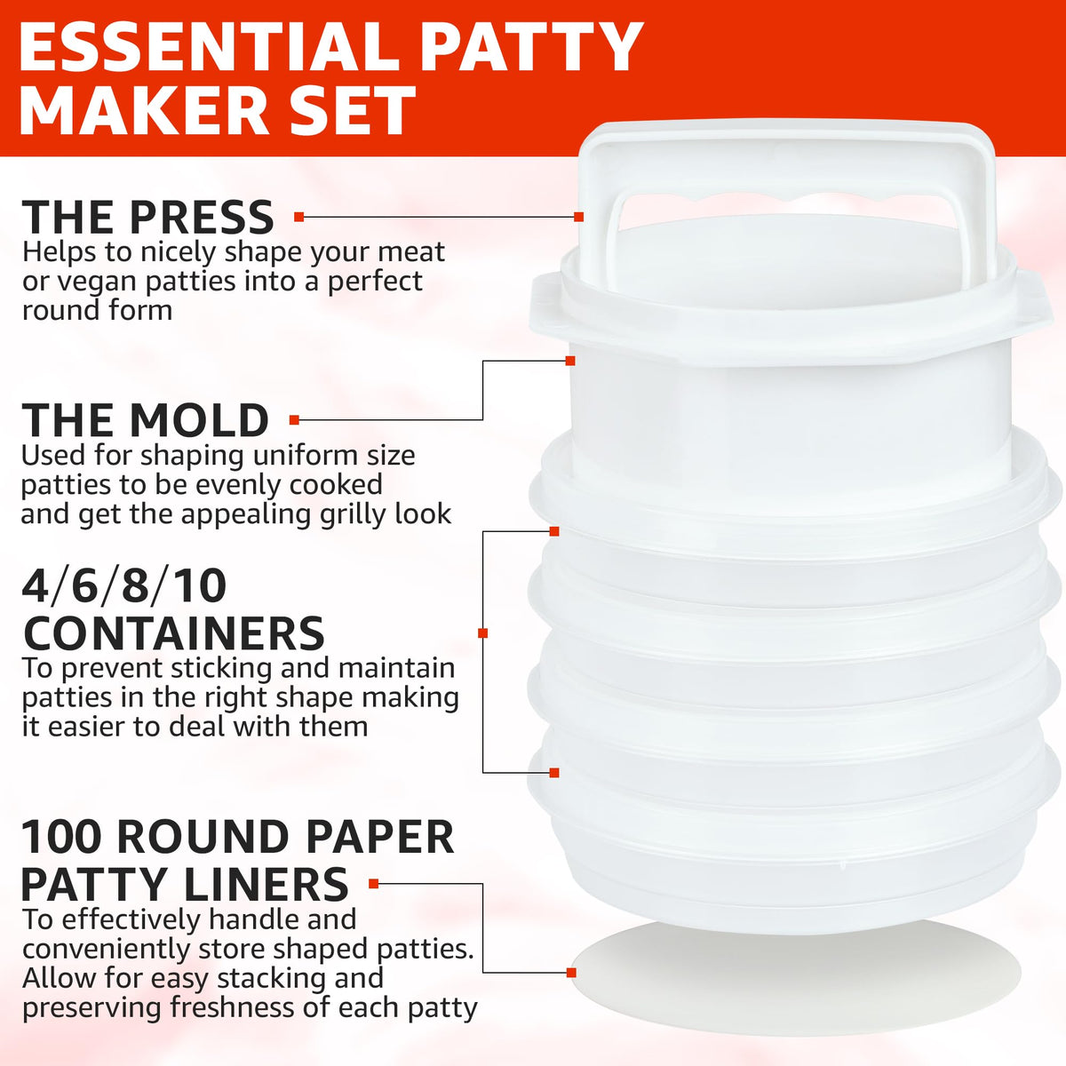 Mission Gallery patty press shaping uniform patties for even cooking