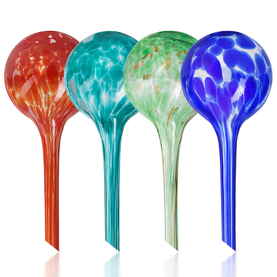 Mission Gallery plant watering globes set of 4 in glass provide steady moisture for indoor plants