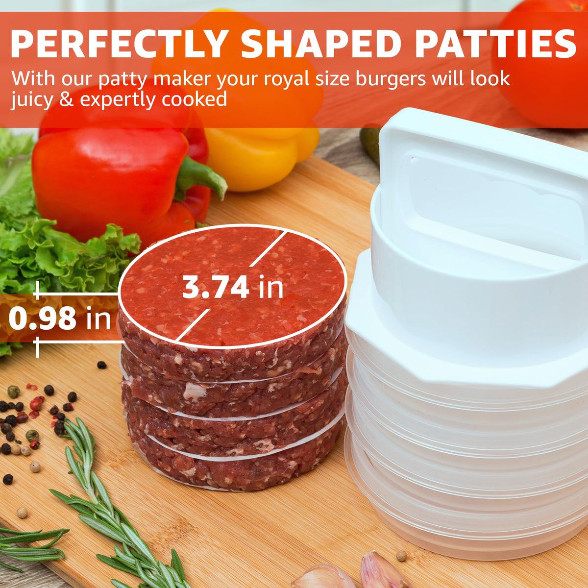 Mission Gallery storage containers stack neatly for organized burger prep