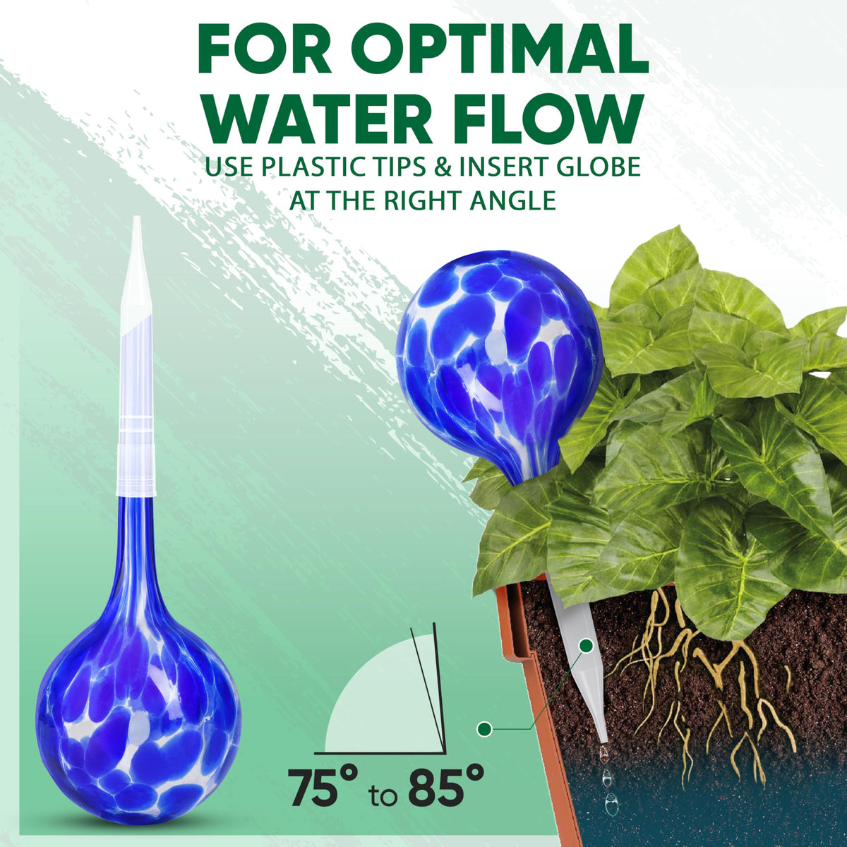 Mission Gallery vacation-friendly irrigation globes for plants while away.